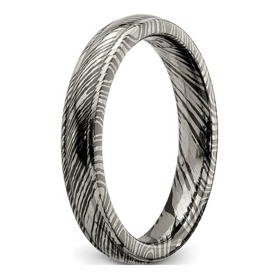 Titanium 4mm Domed Wedding Band – view 7