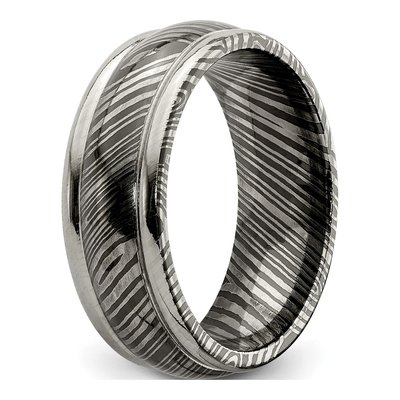 Titanium 8mm Domed Wedding Band – view 6