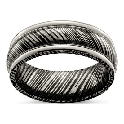 Titanium 8mm Domed Wedding Band