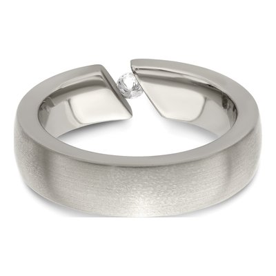 Men's Titanium 1/10 ct tw Diamond Wedding Band – view 6
