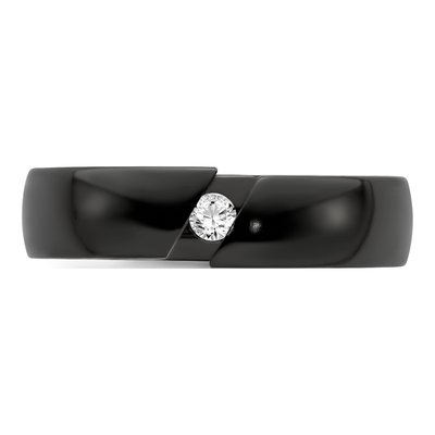 Titanium 1/10 ct tw Diamond Ti 10ct Wedding Band – view 4
