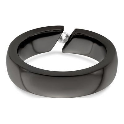 Titanium 1/10 ct tw Diamond Ti 10ct Wedding Band – view 6