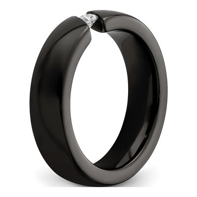 Titanium 1/10 ct tw Diamond Ti 10ct Wedding Band – view 7