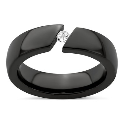 Titanium 1/10 ct tw Diamond Ti 10ct Wedding Band