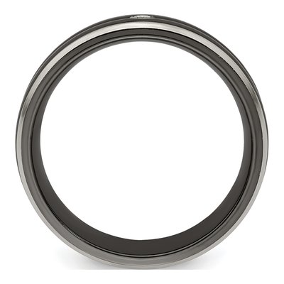 Titanium Diamond Wedding Band – view 3