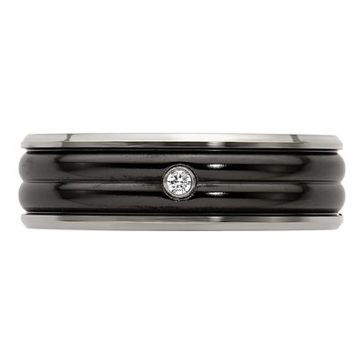 Titanium Diamond Wedding Band – view 5
