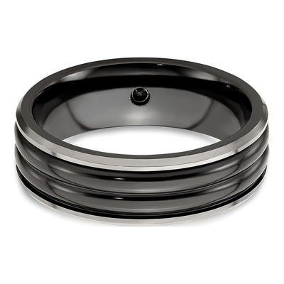 Titanium Diamond Wedding Band – view 8