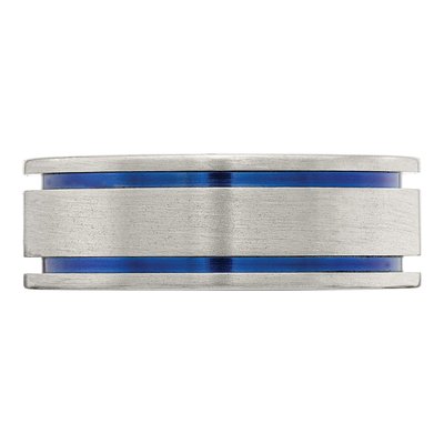 Titanium 8mm Blue Anodized Wedding Band – view 4