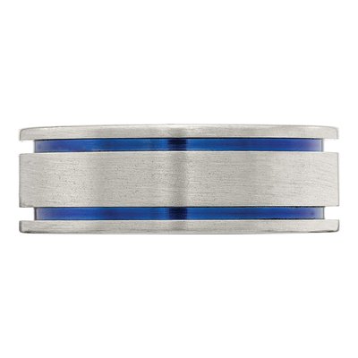 Titanium 8mm Blue Anodized Wedding Band – view 5