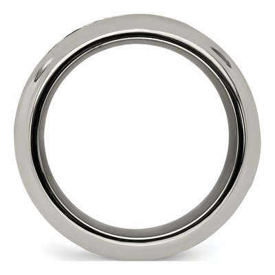 Titanium 10.75mm Black Ti Double Cable Wedding Band – view 3