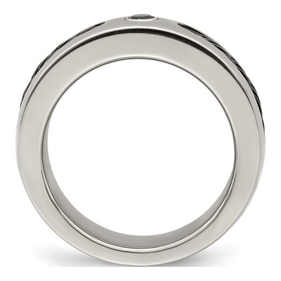 Men's Titanium Black Spinel Wedding Band – view 3