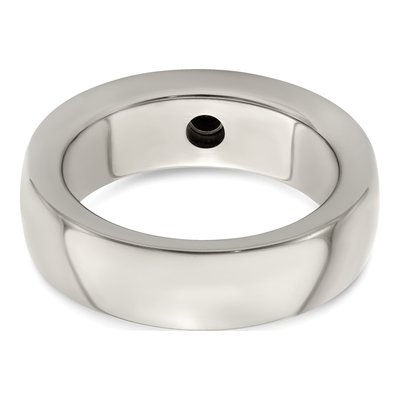 Men's Titanium Black Spinel Wedding Band – view 6
