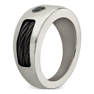 Titanium Black Spinel Wedding Band – view 7