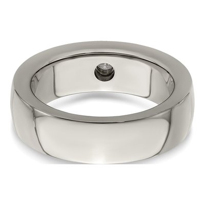 Titanium 1/10 ct tw Diamond Wedding Band – view 5