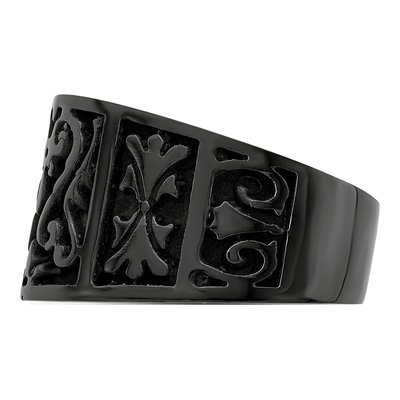 Men's Titanium 14mm Black Wedding Band – view 3