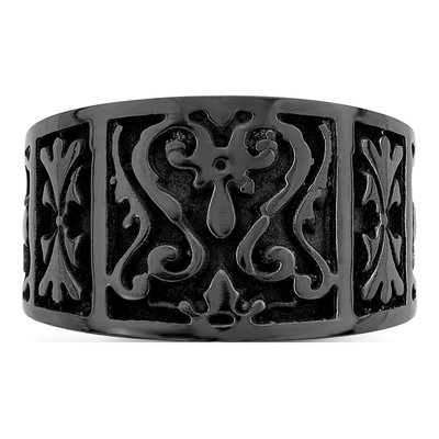 Men's Titanium 14mm Black Wedding Band – view 4