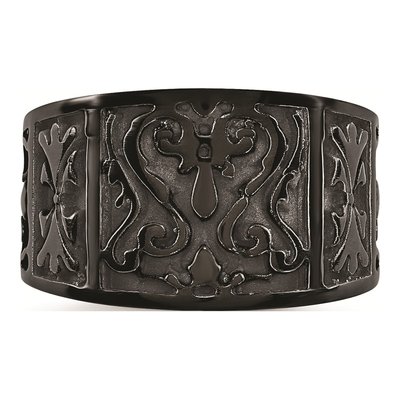 Men's Titanium 14mm Black Wedding Band – view 5