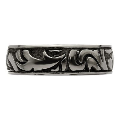 Men's Titanium 7mm Abstract Wedding Band – view 5