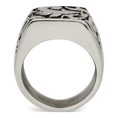 Men's Titanium Signet Ring – view 2