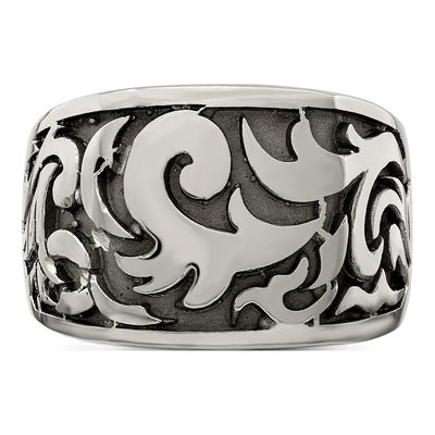 Men's Titanium Signet Ring – view 4