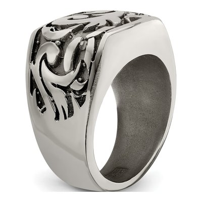 Men's Titanium Signet Ring – view 7