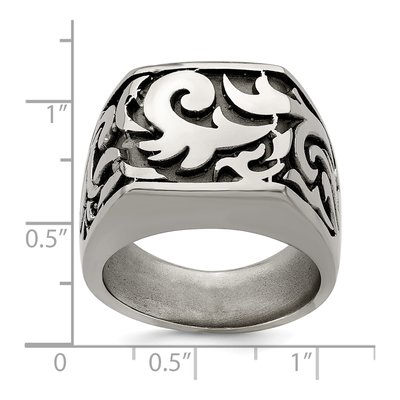 Men's Titanium Signet Ring – view 8