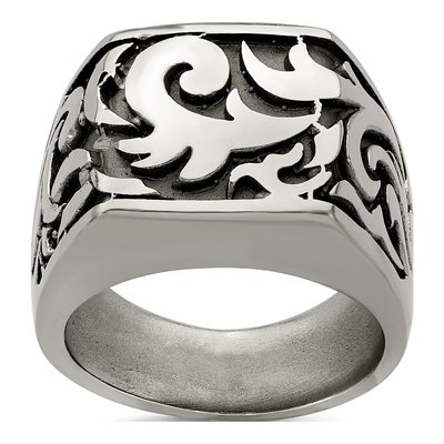 Men's Titanium Signet Ring