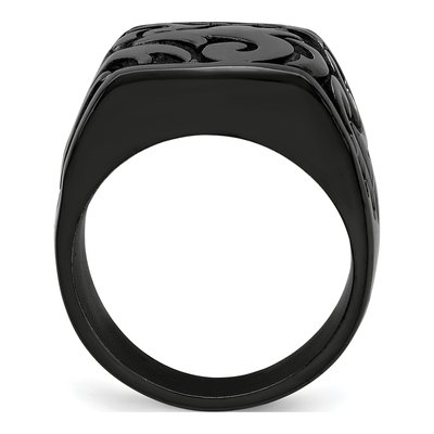 Titanium Black Signet Ring – view 2