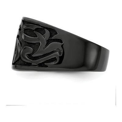 Titanium Black Signet Ring – view 3