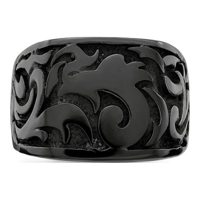 Titanium Black Signet Ring – view 4