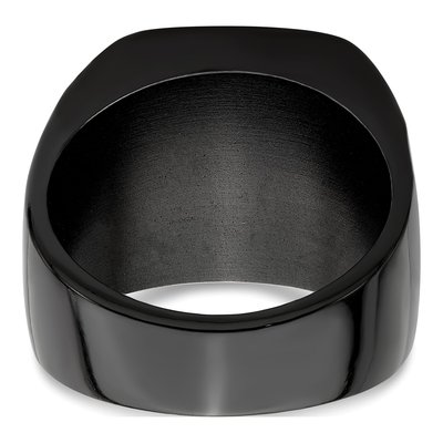 Titanium Black Signet Ring – view 5