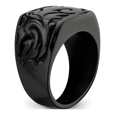 Titanium Black Signet Ring – view 7