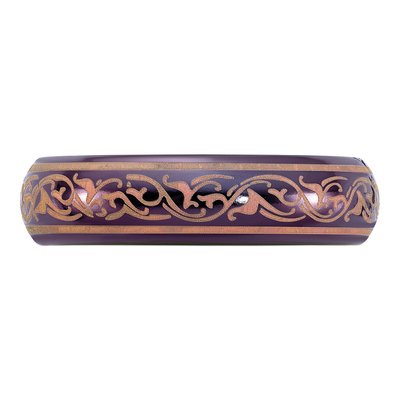Titanium 6mm Black Domed Copper-Tone Wedding Band – view 3
