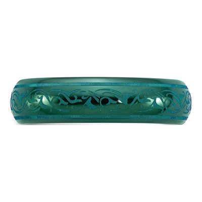 Titanium 6mm Black Teal Anodized Wedding Band – view 3