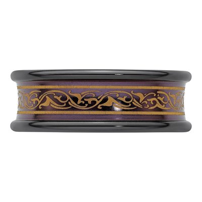 Titanium 8mm Black Concave Wedding Band – view 4
