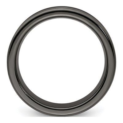 Titanium 8mm Black Pink Anodized Wedding Band – view 3