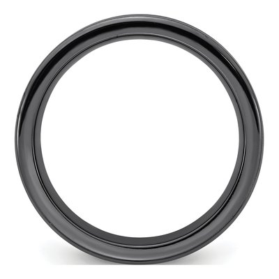 Titanium 8mm Black Teal Laser Wedding Band – view 3