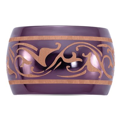 Titanium 16mm Black Domed Copper Wedding Band – view 3