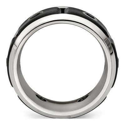 Men's Titanium Black Spinel Ring – view 2