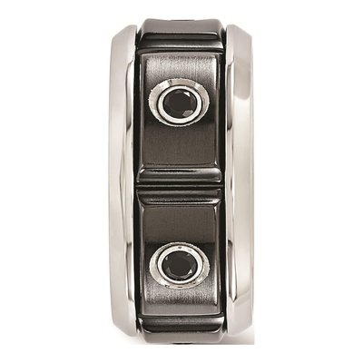 Men's Titanium Black Spinel Ring – view 3
