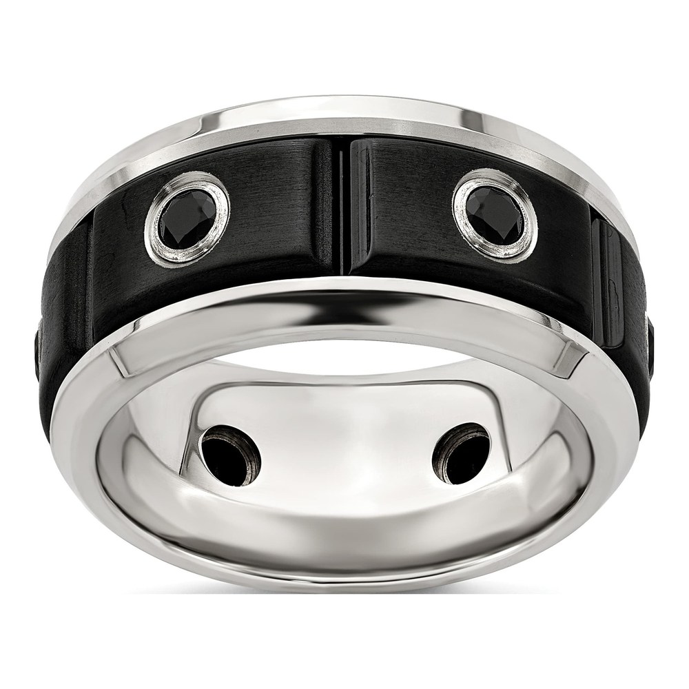 Edward Mirell Black Titanium Black Spinel Men's Ring