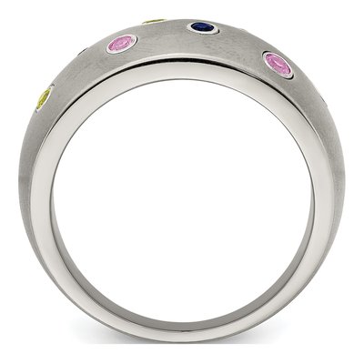 Titanium Multi-Color Sapphire Ring – view 2