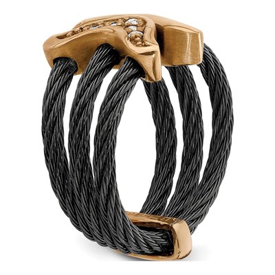 Titanium Black Bronze Sapphire Ring – view 8