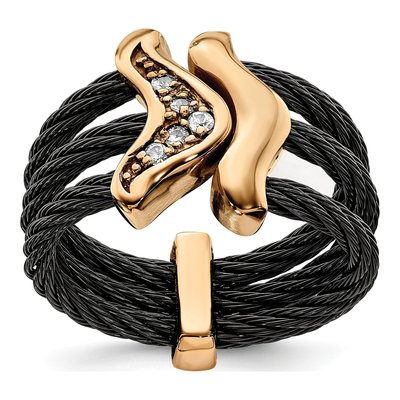 Titanium Black Bronze Sapphire Ring