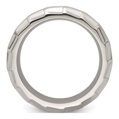 Titanium 8mm Concave Wedding Band – view 3