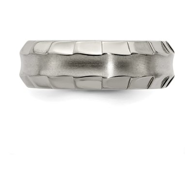 Titanium 8mm Concave Wedding Band – view 4