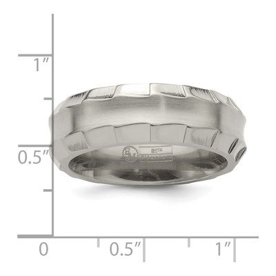 Titanium 8mm Concave Wedding Band – view 8