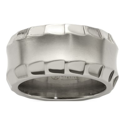 Titanium 12mm Concave Wedding Band