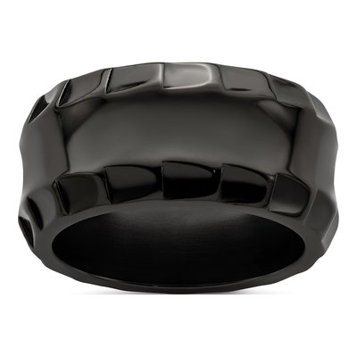 Titanium 12mm Black Wedding Band