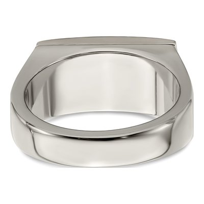 Men's Titanium 10mm Brown Leather Wedding Band – view 6